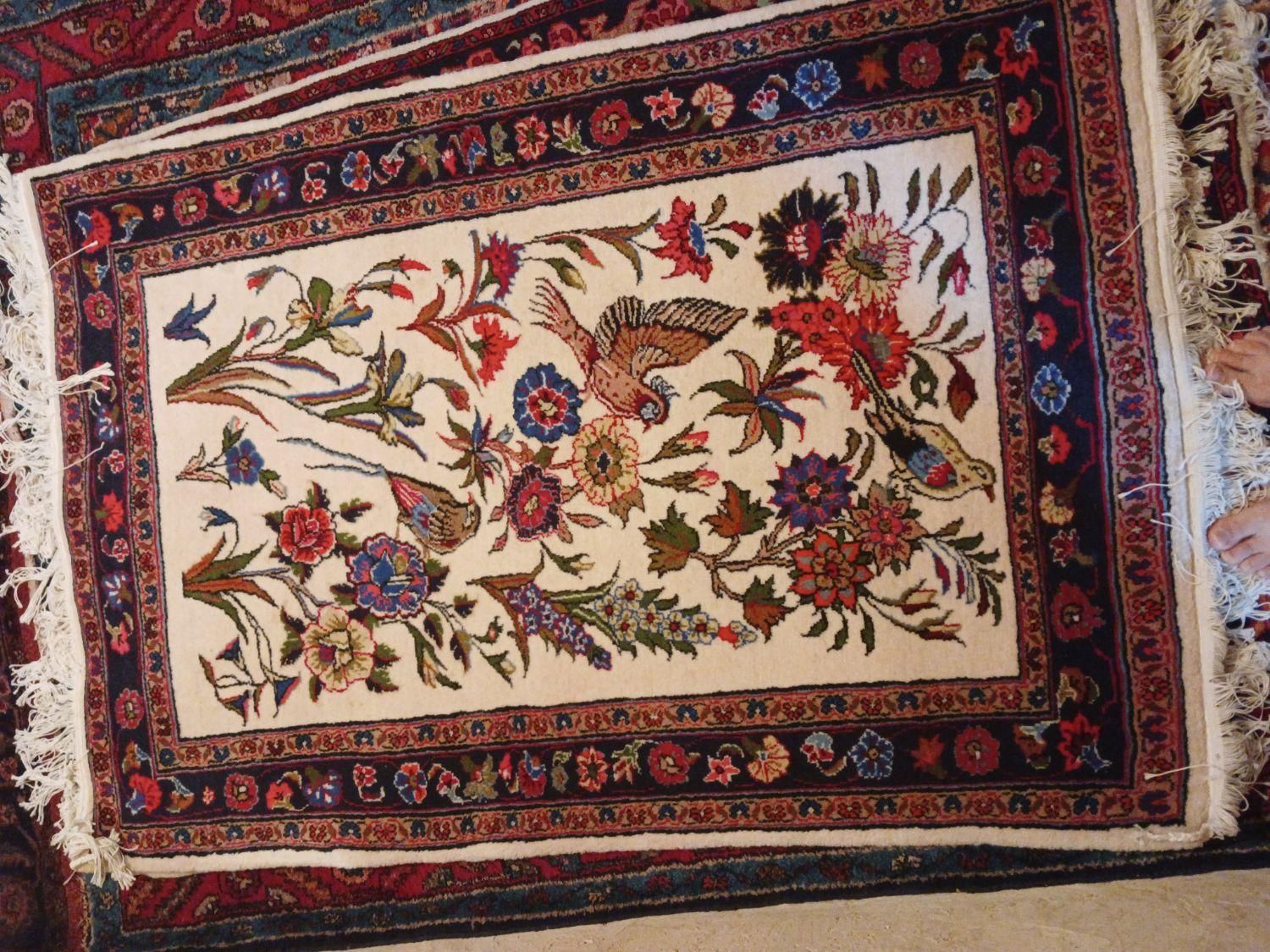 فرش دستباف گل وبلبل|فرش|سنقر, |دیوار