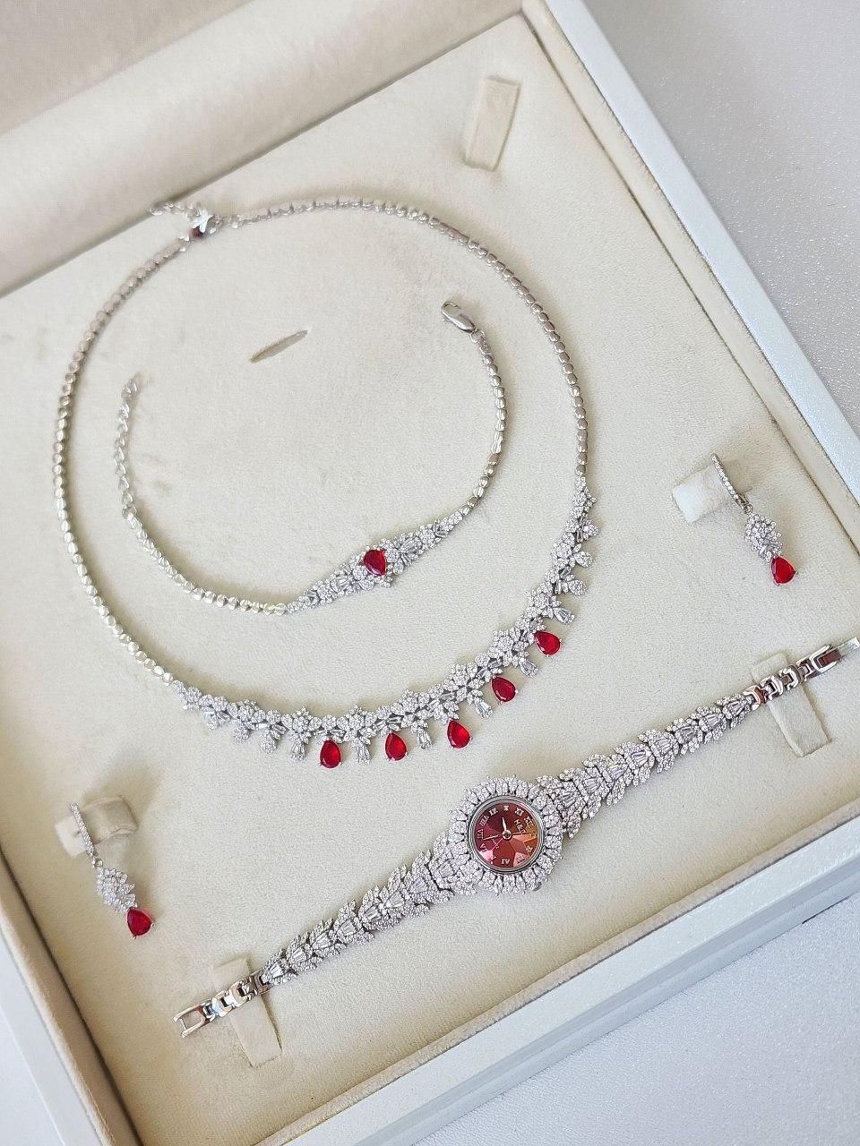 ست کامل نقره سنگ یاقوت خور جواهراتی ۰۱۸۳|بدلیجات|تهران, بازار|دیوار