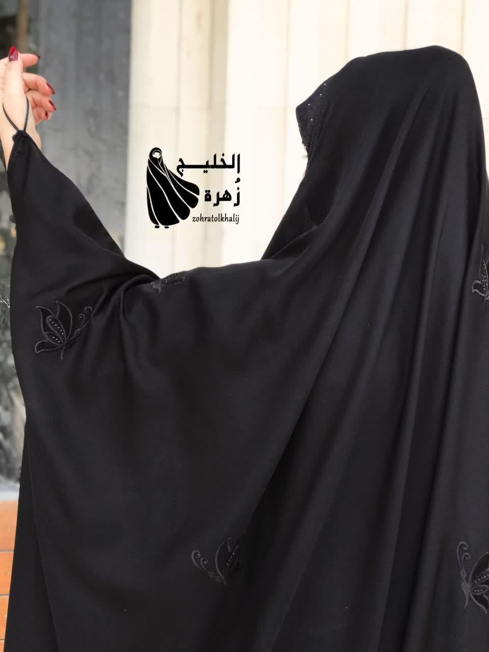 چادر مشکی گلدوزی جواهر دوزی|لباس|خمینی‌شهر, |دیوار