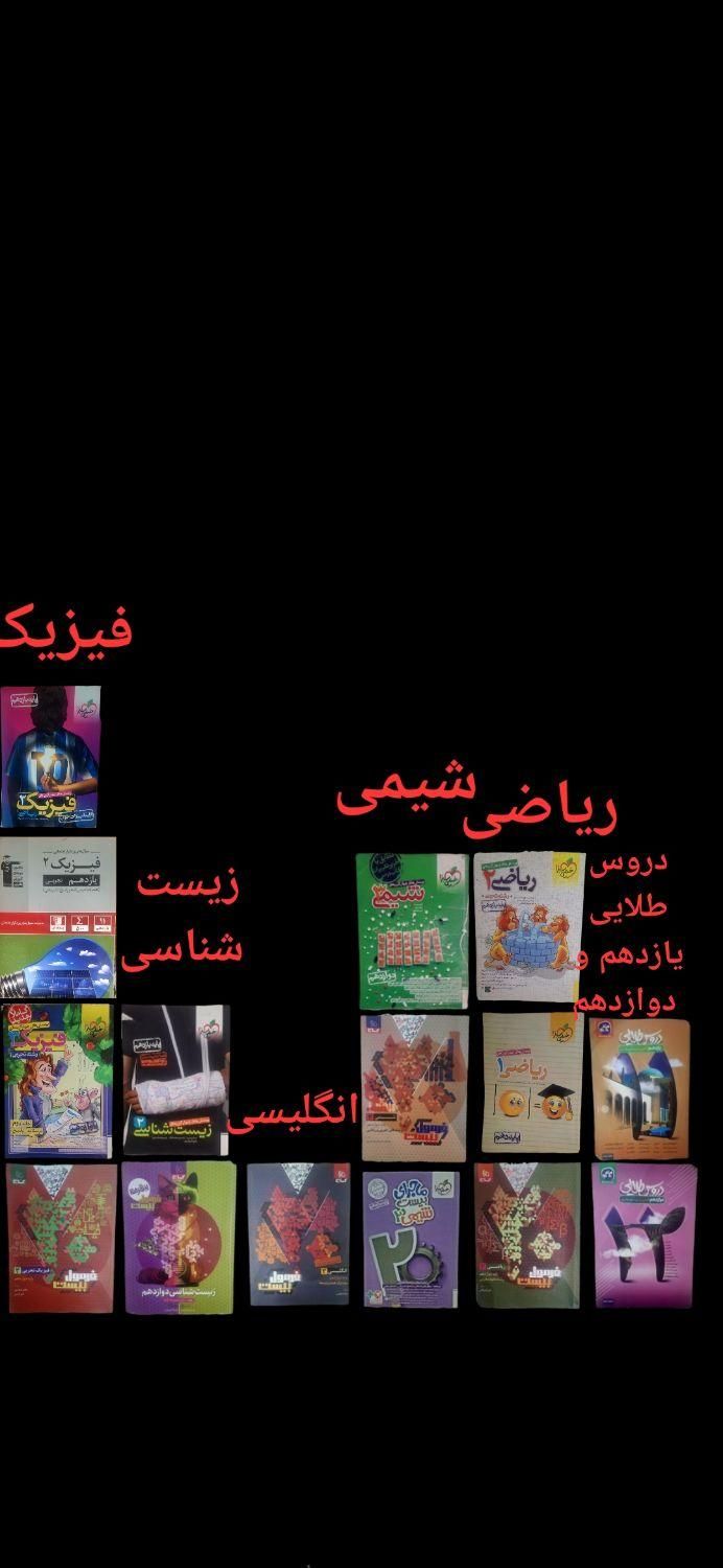 تعدادی جزوه درسی و کتاب تست در تمامی مقاطع|کتاب و مجله آموزشی|تهران, حکیمیه|دیوار
