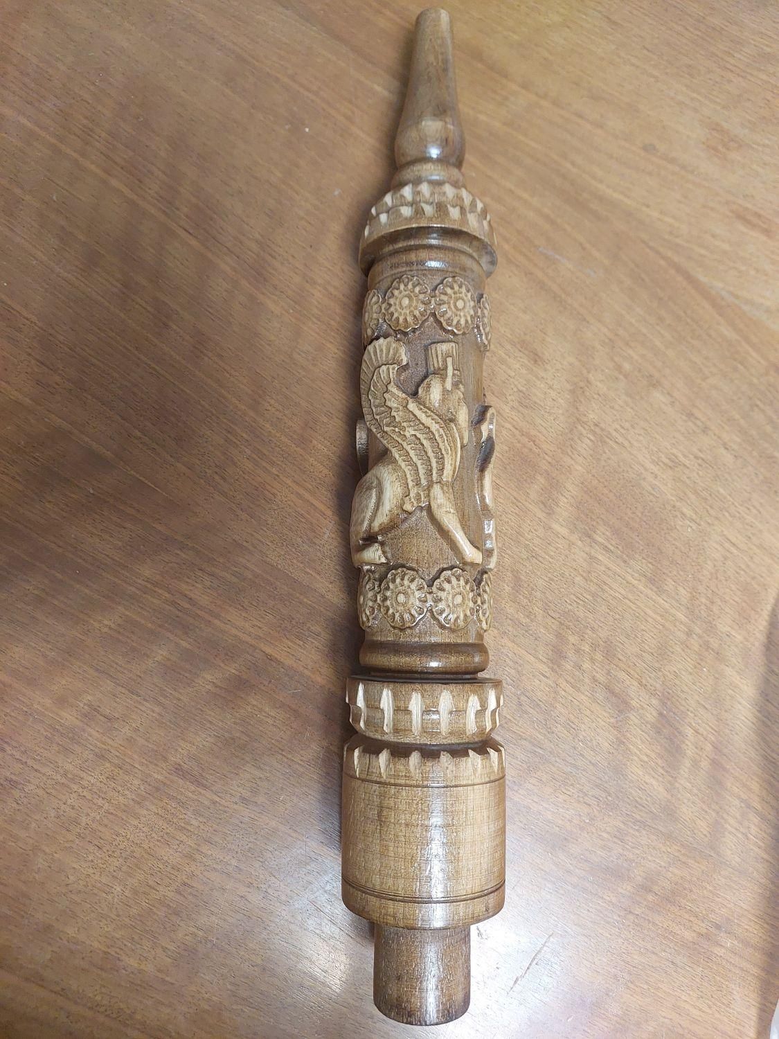 تنه قلیان چوبی نقش برجسته|کلکسیون و سرگرمی|شیراز, ارم|دیوار