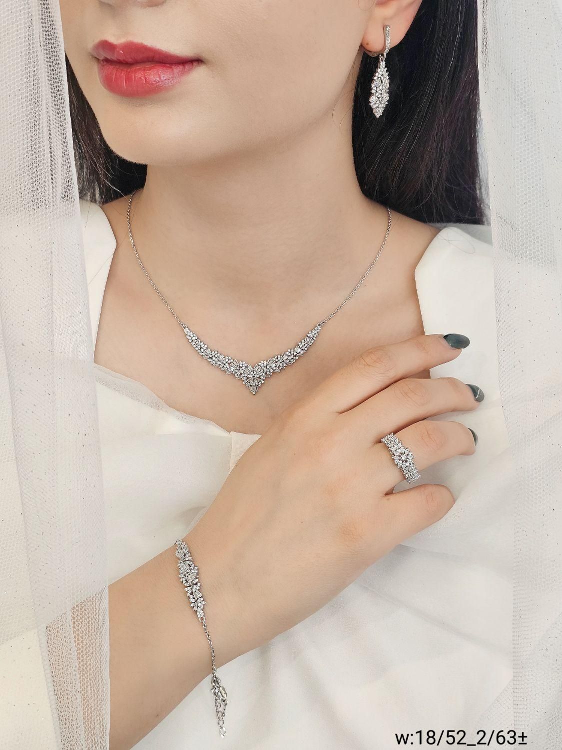 سرویس جواهری نقره آب طلا کد silver jewellery|بدلیجات|تبریز, |دیوار