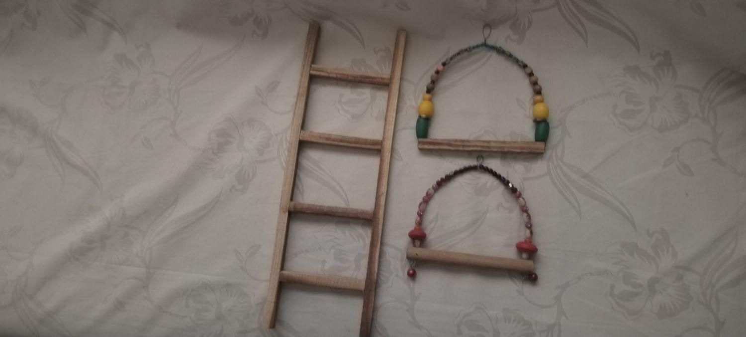 تاب ونردبان بازی پرندگان وهمستروآبخوری مخصوص همستر|لوازم جانبی حیوانات|سبزوار, کاشفی شمالی (دادگستری)|دیوار