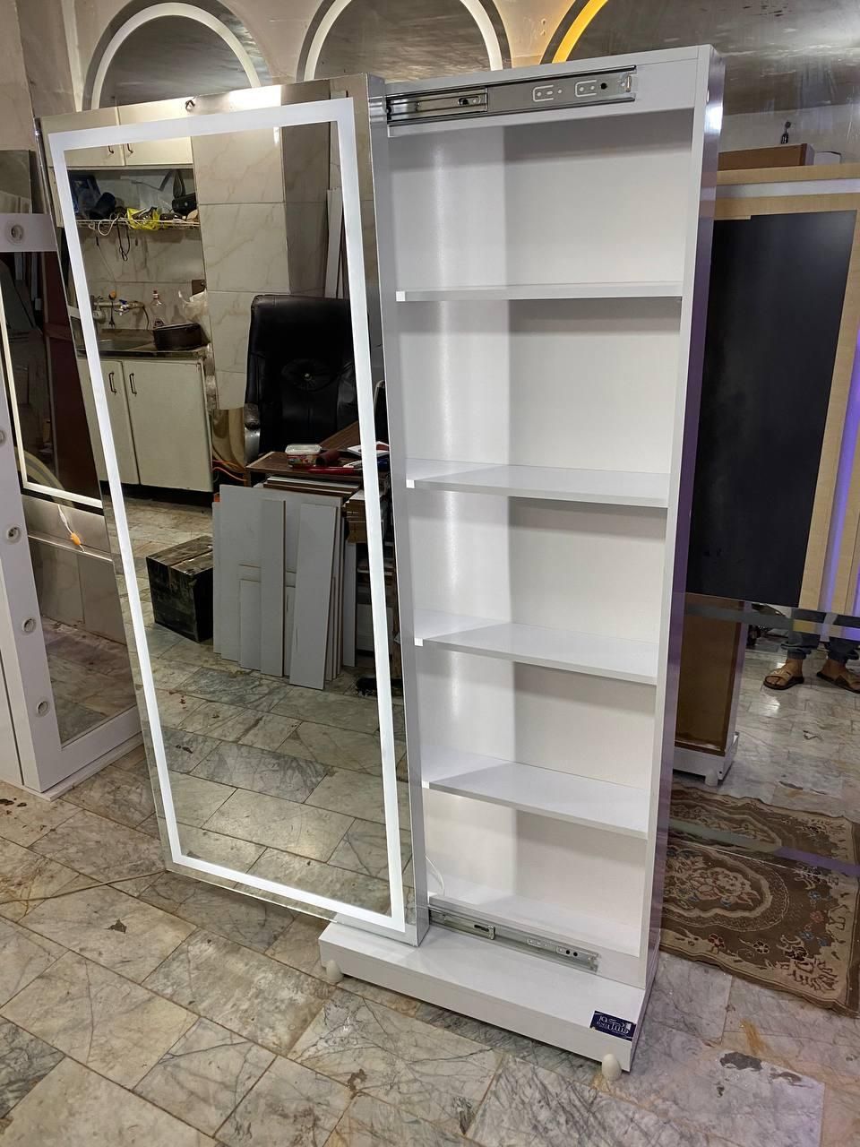 جاکفشی ریلی مدل تکتا باآینه قدی بک لایت|جاکفشی، کمد، دراور|فردوسیه, |دیوار