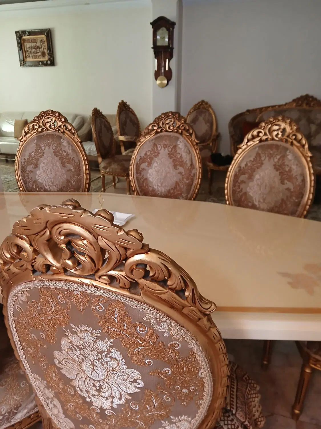 مبل  استیل  با میز جلو و عسلی رویه سنگ مرمر|مبلمان خانگی و میز عسلی|تهران, سید خندان (جلفا)|دیوار