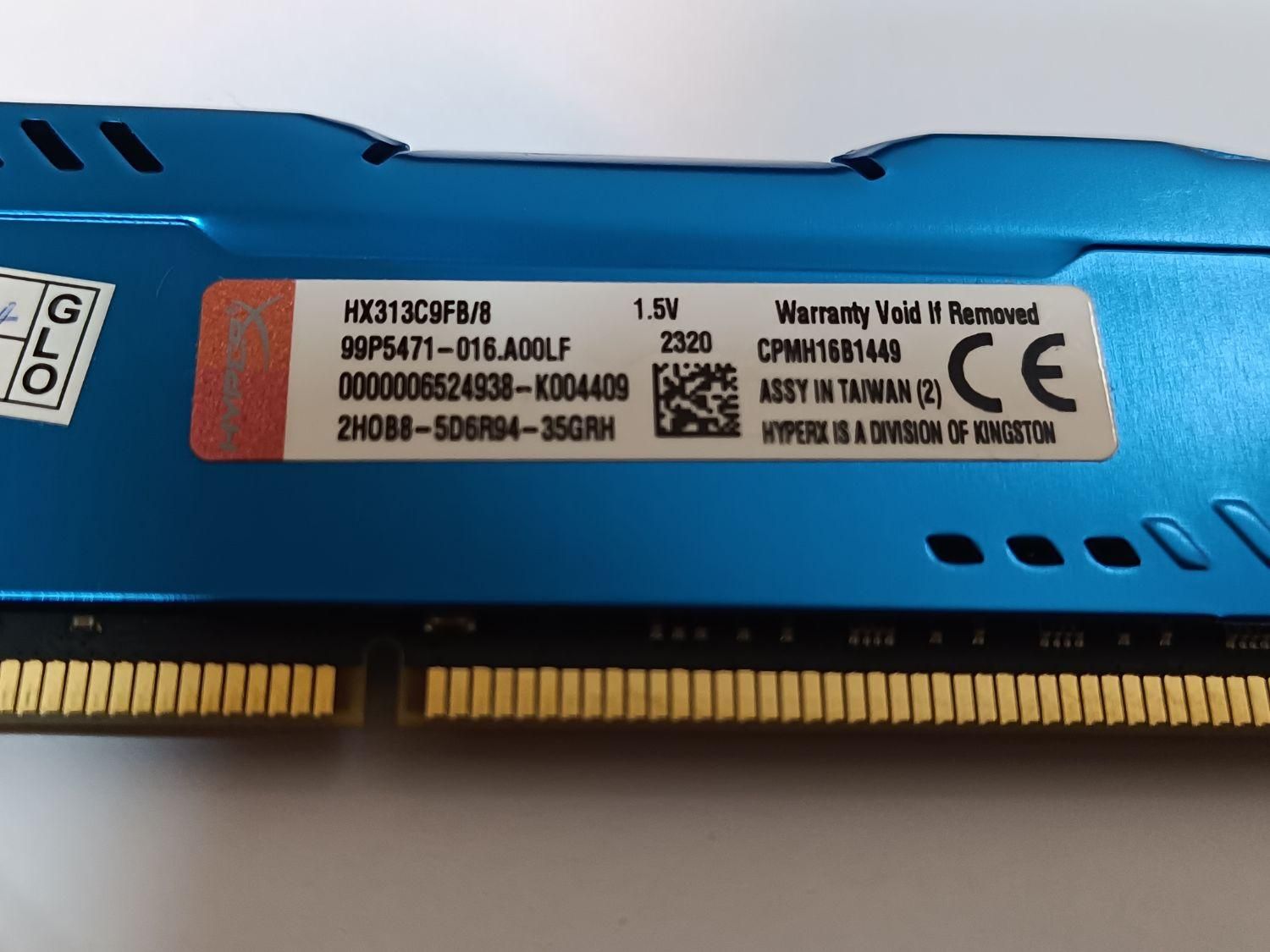 رم  HyperX Fury DDR3 CL10 ظرفیت 8 گیگابایت|قطعات و لوازم جانبی رایانه|تهران, مهران (سیدخندان)|دیوار