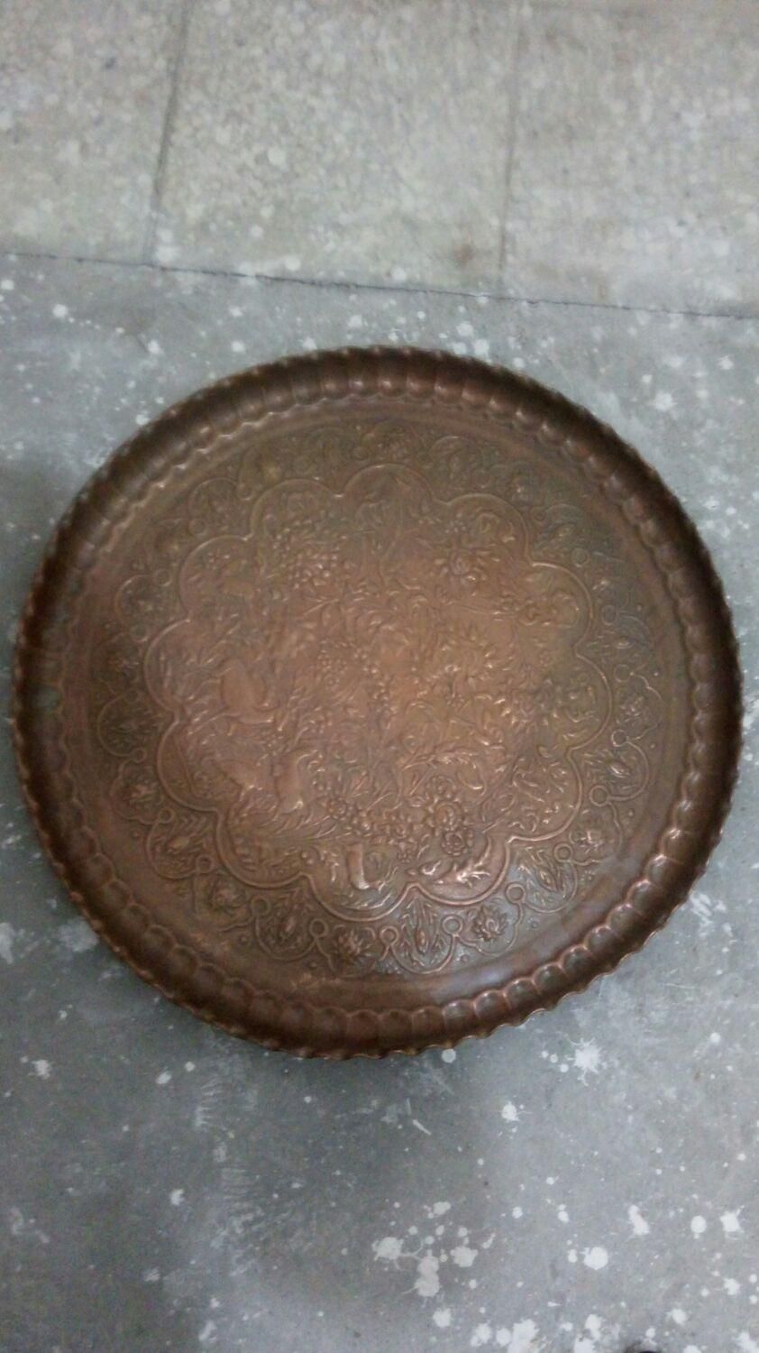 منقل برنجی  سماور زغالی برنجی  سینی مسی|کلکسیون اشیاء عتیقه|اصفهان, لاله|دیوار