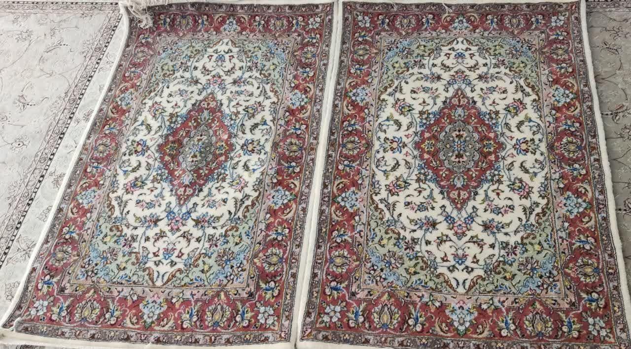 یک جفت فرش دستبافت زرع و نیم|فرش|کاشان, طالقانی|دیوار