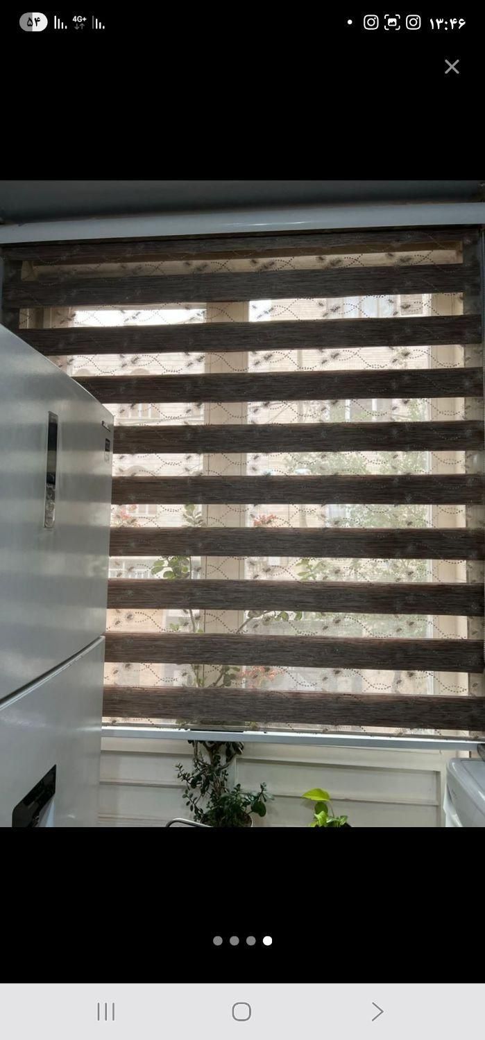 پرده زبرا تک مکانیزه کاملا سالم|پرده، رانر، رومیزی|تهران, افسریه شمالی|دیوار