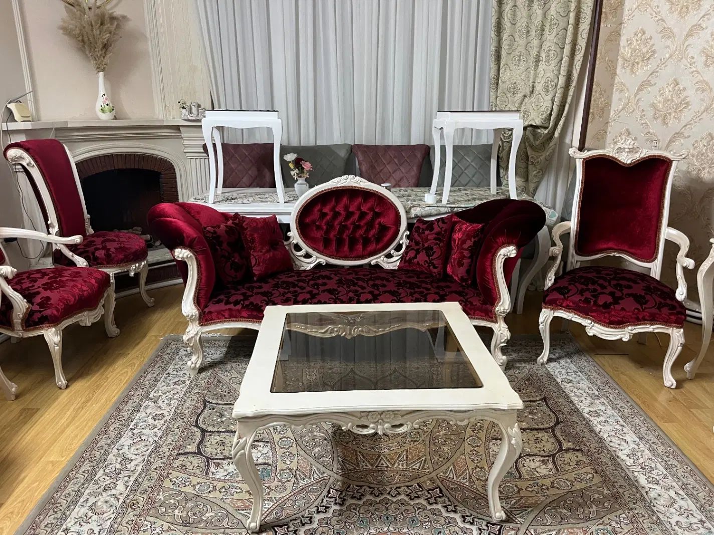 مبل سلطنتی ۹نفره|مبلمان خانگی و میز عسلی|مشهد, احمدآباد|دیوار
