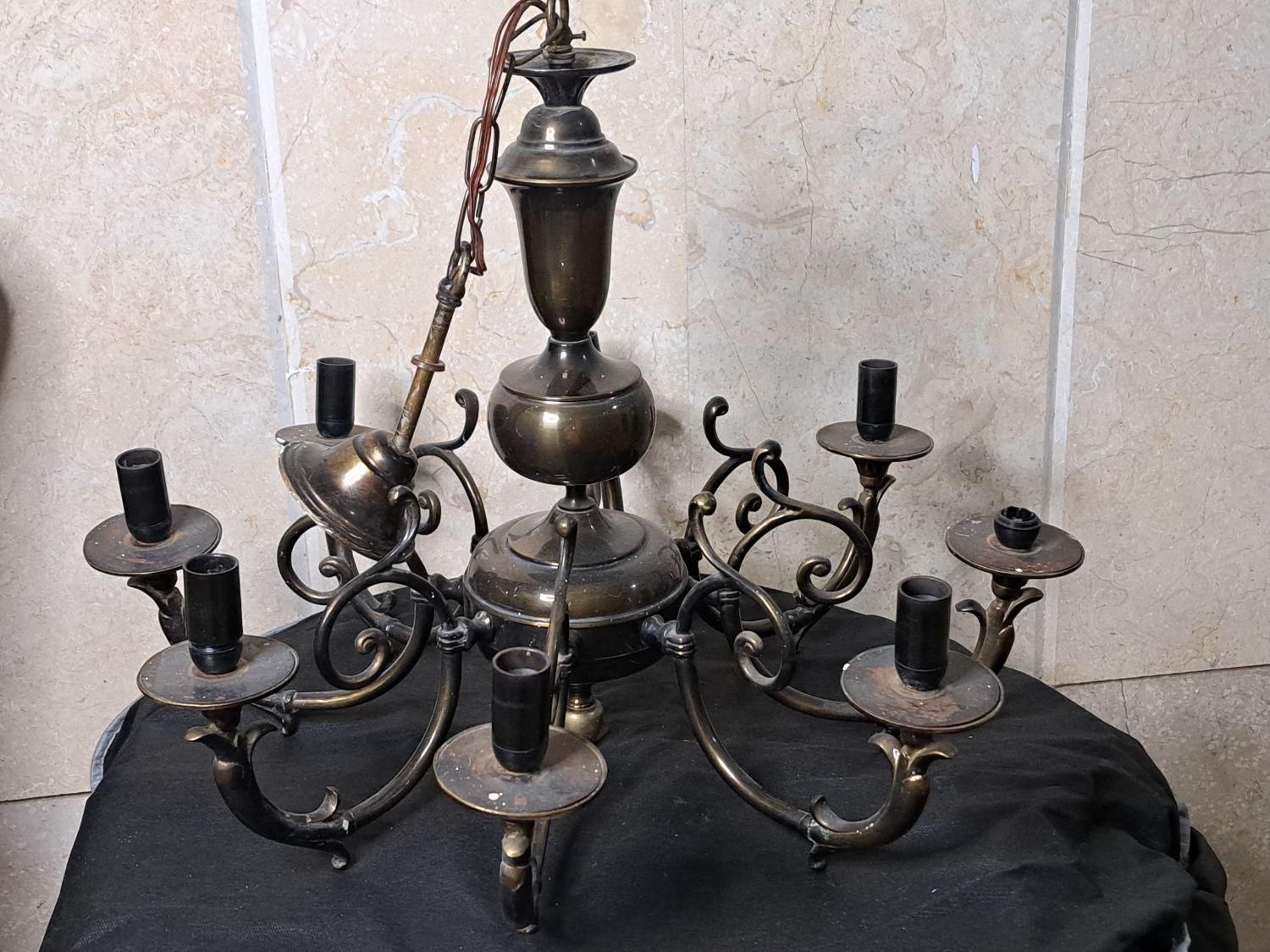 لوستر قدیمی برنز|لوستر و چراغ آویز|تهران, صادقیه|دیوار