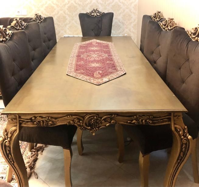 میز ناهارخوری ۸ نفره|میز و صندلی غذاخوری|گرگان, |دیوار