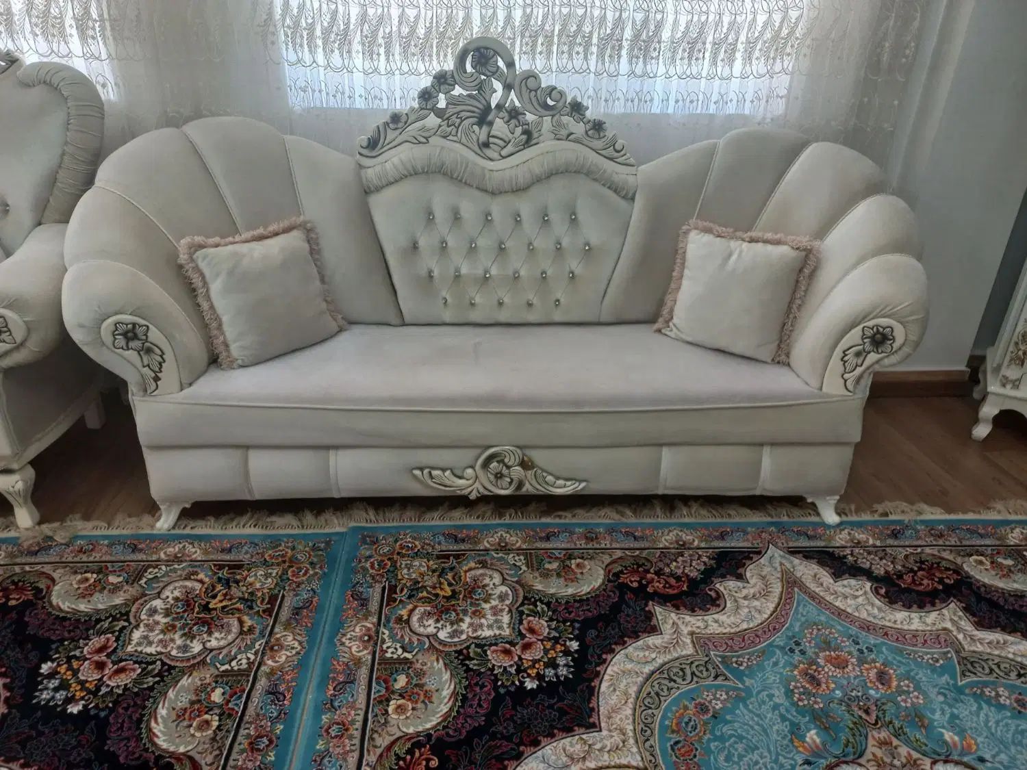 مبل راحتی کلاسیک ۸نفره/مبلمان/مبل/جلو مبلی/کیفیتA|مبلمان خانگی و میز عسلی|میاندوآب, |دیوار