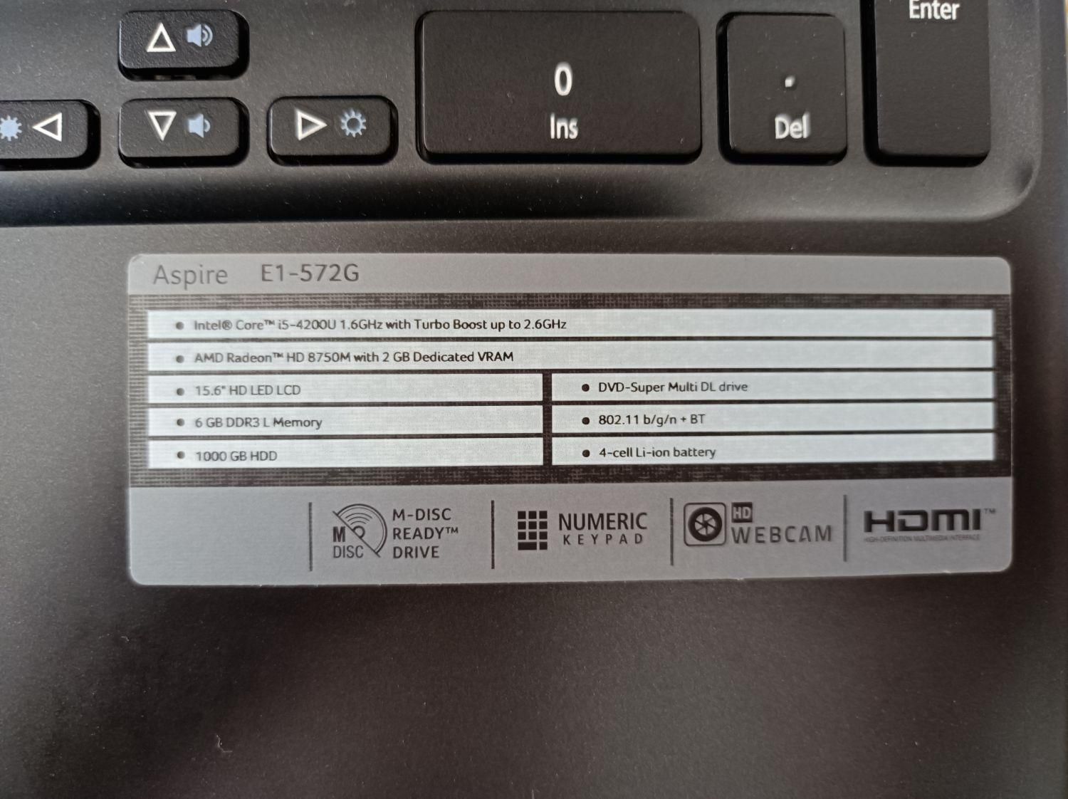 لپ تاپ Acer  مدل Aspire E1-572G|رایانه همراه|کرمانشاه, |دیوار