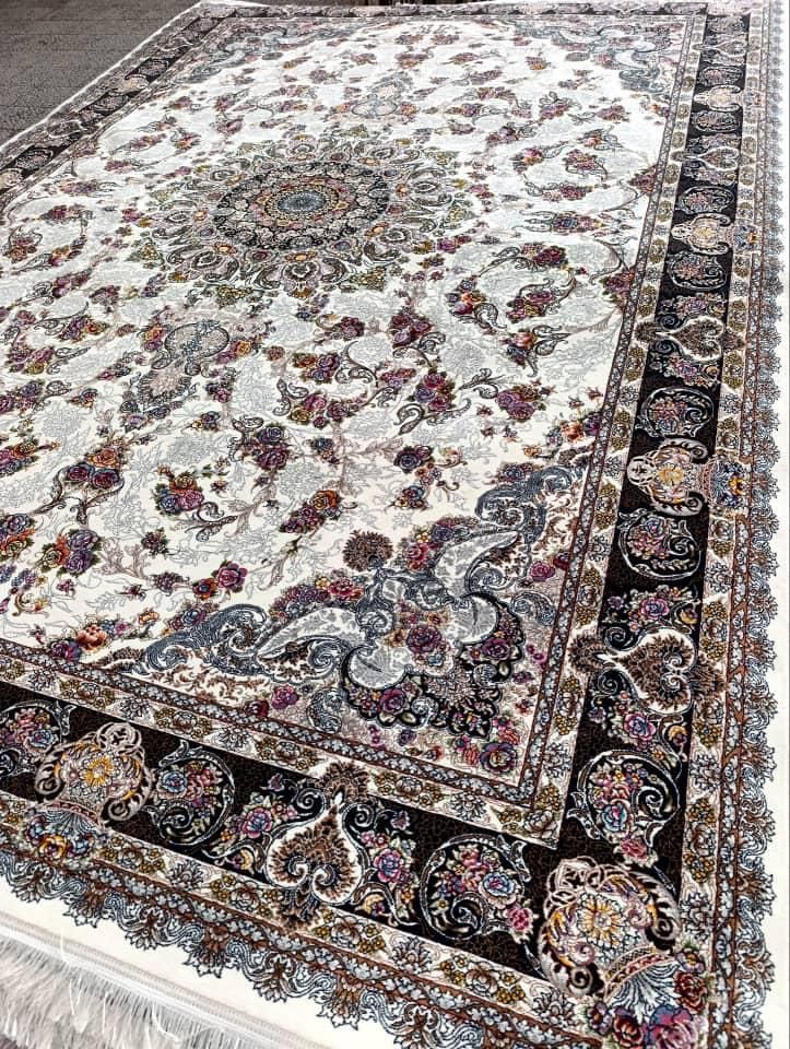 فرش افشان کرم *سرمه ای *نقره ای|فرش|شیراز, شهرک بهار|دیوار