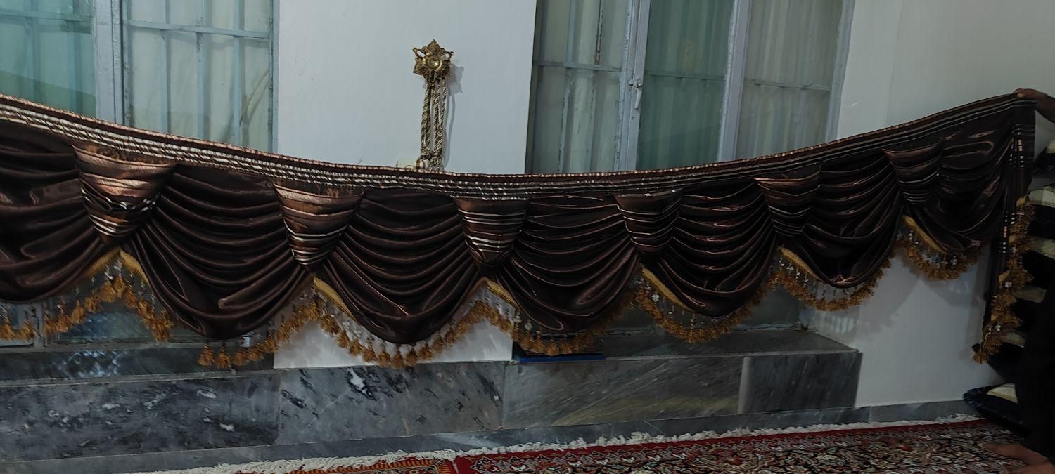 شال پرده سلطنتی پنج متری در نوراباد ممسنی|پرده، رانر، رومیزی|نورآباد ممسنی, |دیوار
