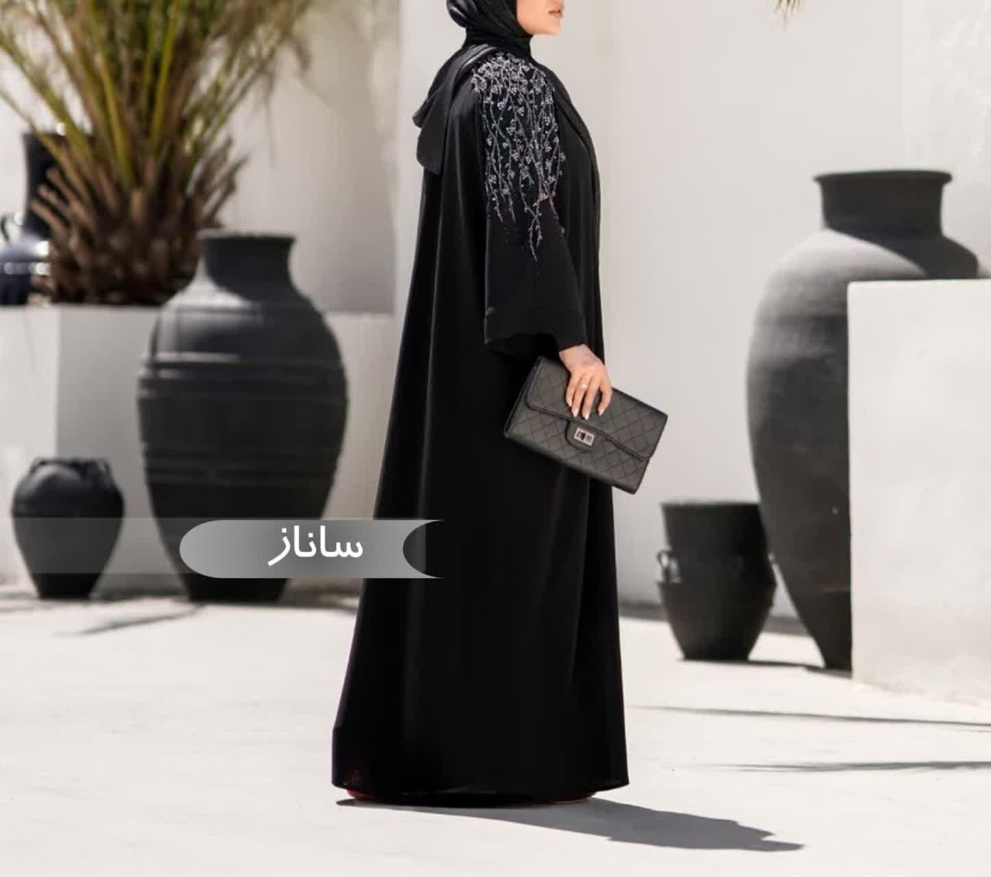 عبا بلند زنانه مجلسی رنگی و مشکی کد cx12376|لباس|سمنان, |دیوار