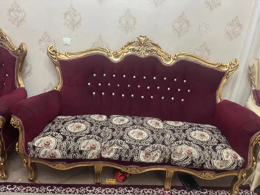 سرویس مبلمان استیل ۹ نفره با چوب راش و ویترین|مبلمان خانگی و میز عسلی|ری, ظهیرآباد|دیوار