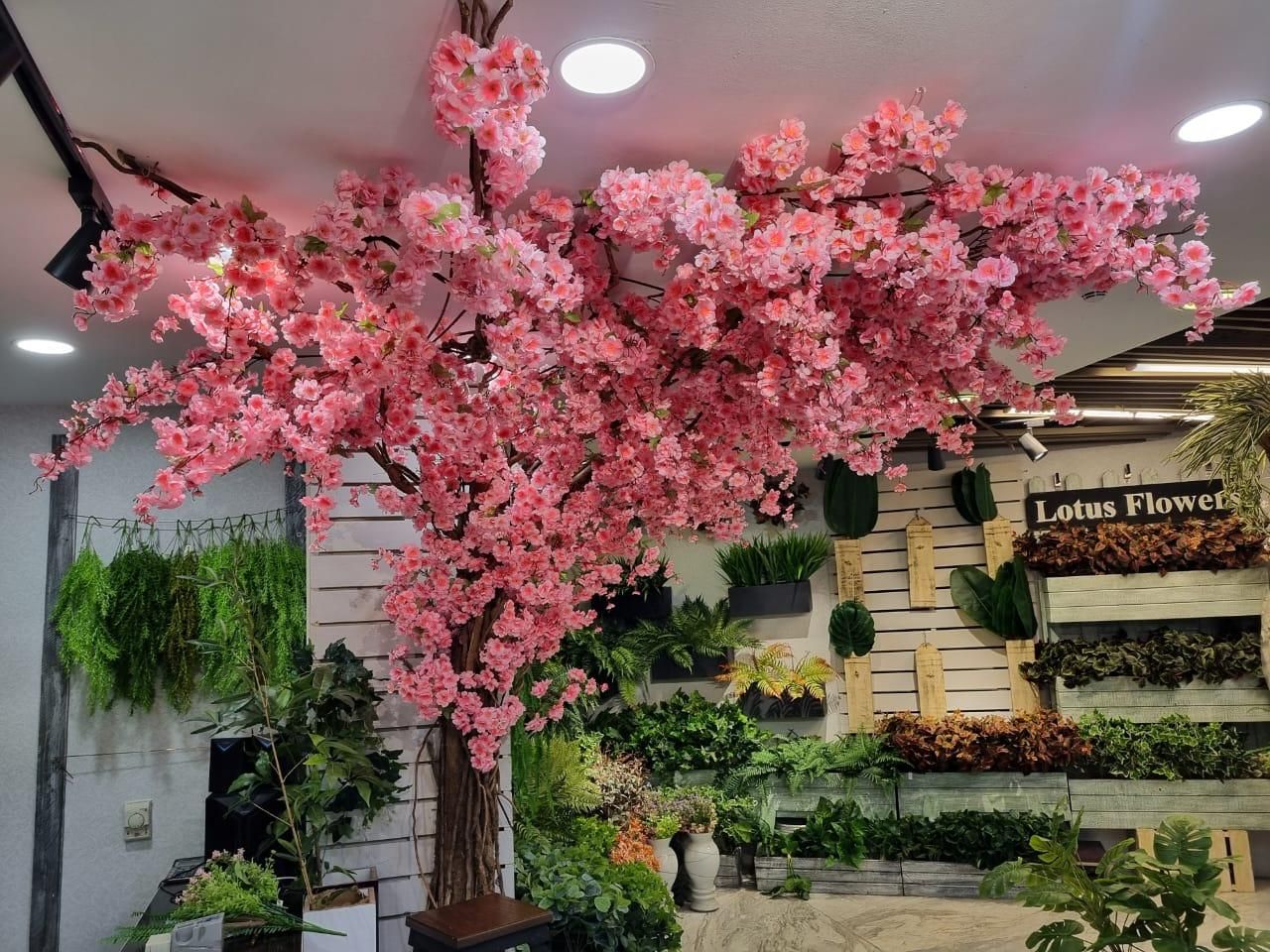 درختچه گل شکوفه گیلاس سیب بهاری|گل مصنوعی|فردیس, |دیوار