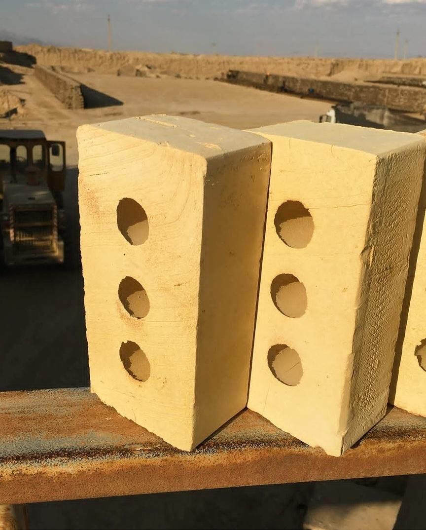 اجر سه سوراخ زرد/اجرسه گل/آجر فشاری ۳ سوراخ|عمدهفروشی|بافت, |دیوار