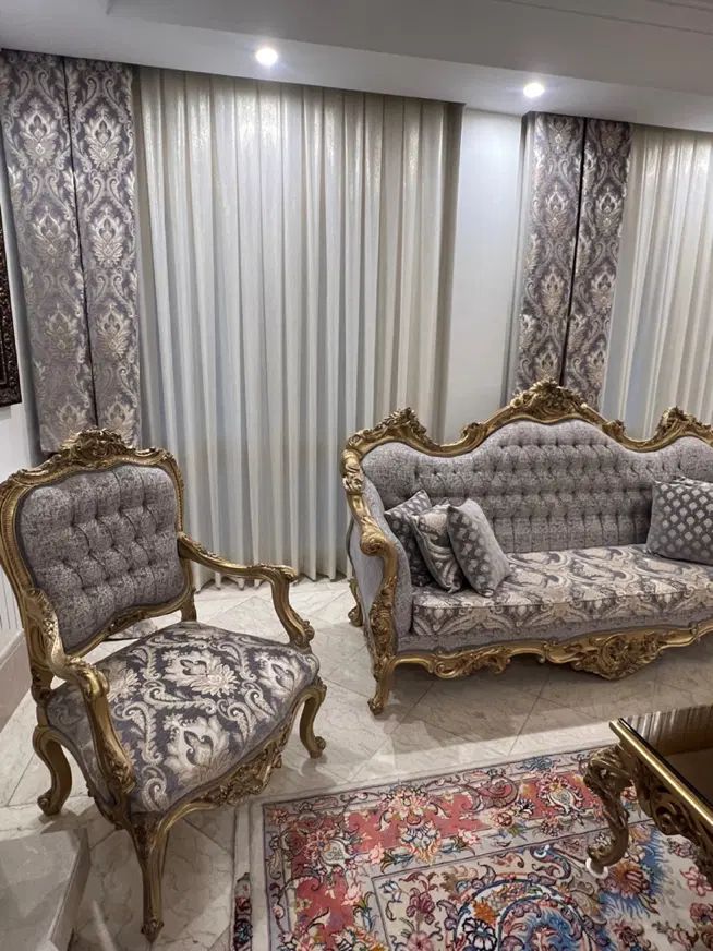 مبلمان استیل ۷ نفره با میز ناهار خوری|مبلمان خانگی و میز عسلی|تهران, آجودانیه|دیوار