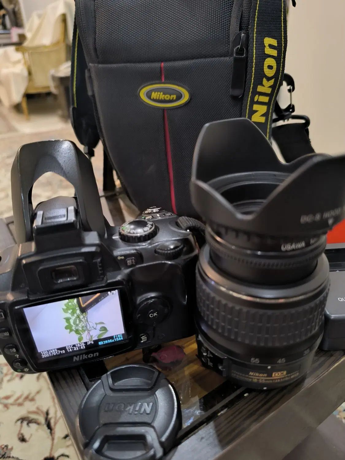 دوربین عکاسیnikonحرفه ایDSLR+لنزجداشونده55-18+کیف|دوربین عکاسی و فیلم‌برداری|تهران, آبشار تهران (دریاچه)|دیوار