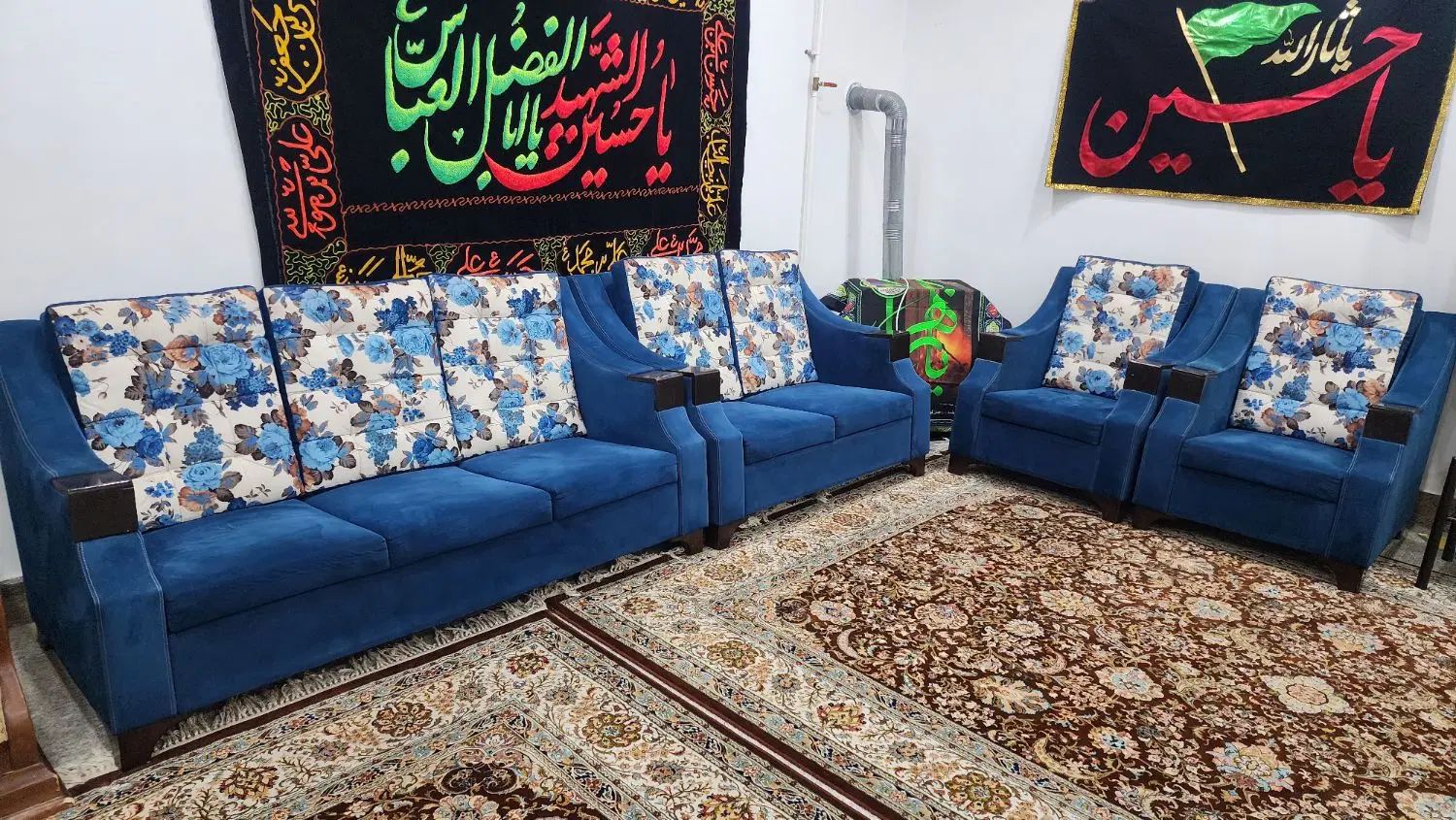 مبلمان 7 نفره درحد نو تمیز بدون هیچگونه خرابی|مبلمان خانگی و میز عسلی|امیدیه, |دیوار