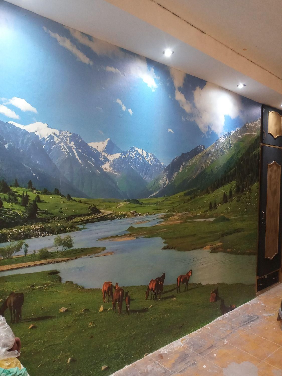 آقای نصاب. . . فروش و نصب کاغذ دیواری و پوستر|خدمات پیشه و مهارت|رشت, یخسازی|دیوار