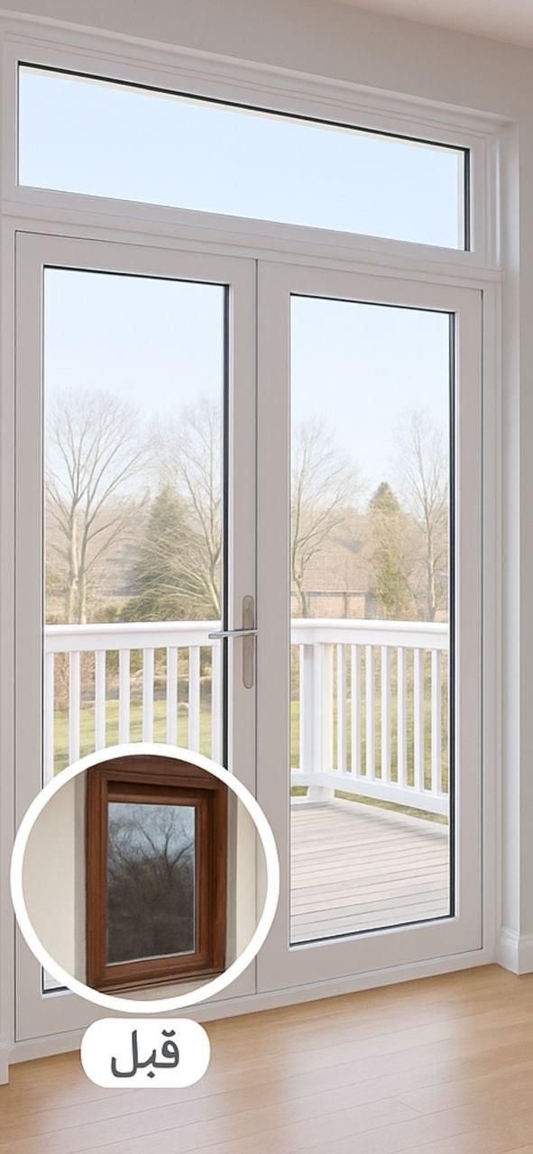در و پنجره دو جداره Upvc|مصالح و تجهیزات ساختمان|رشت, آزادگان|دیوار
