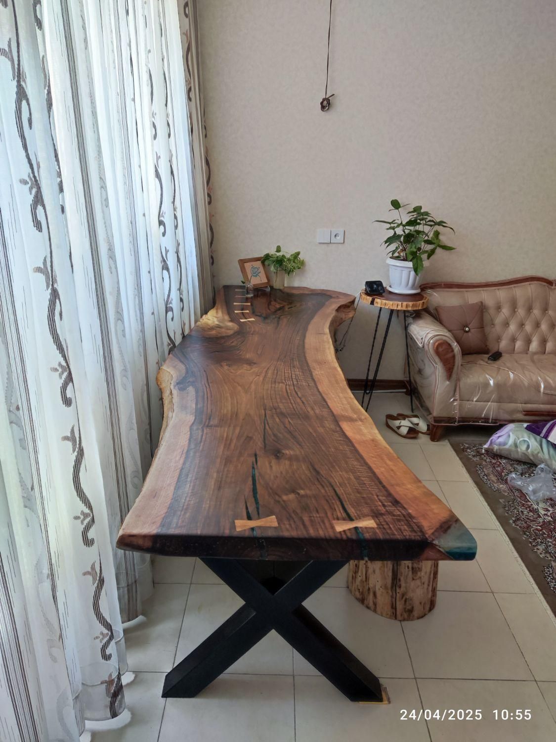 میز ناهارخوری رزین روستیک بینظیر|میز و صندلی غذاخوری|مشهد, شهرک رازی (شهرک غرب)|دیوار