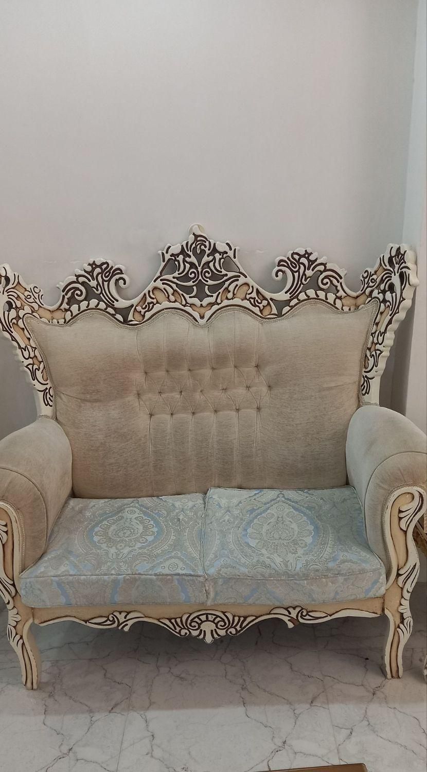 مبل ۷ نفره ، میز ناهارخوری، آیینه و شمعدون، بوفه|مبلمان خانگی و میز عسلی|گلستان (تهران), |دیوار