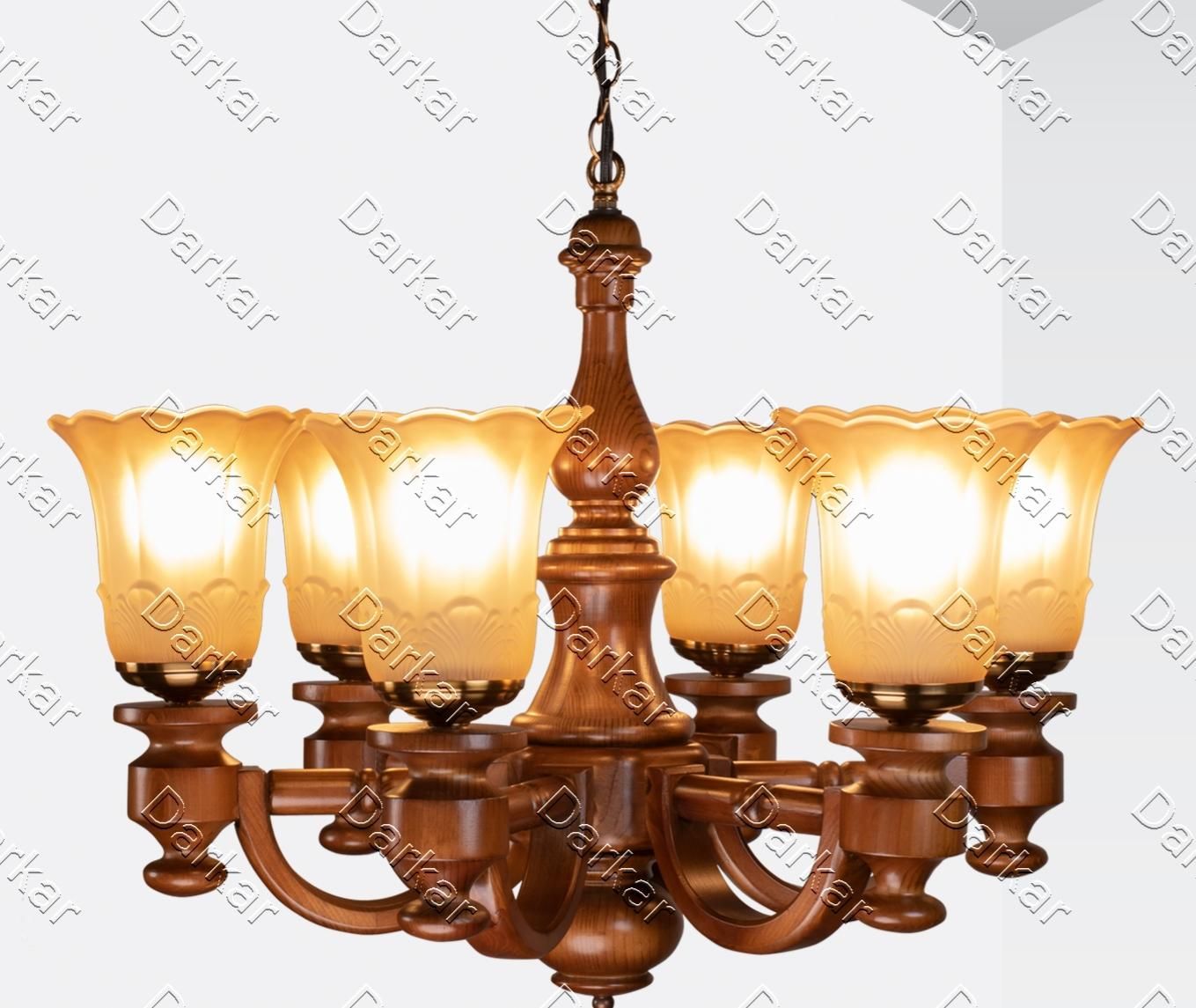 لوستر چوبی مدل سارینا حباب جدید|لوستر و چراغ آویز|کرج, شاهین‌ویلا|دیوار