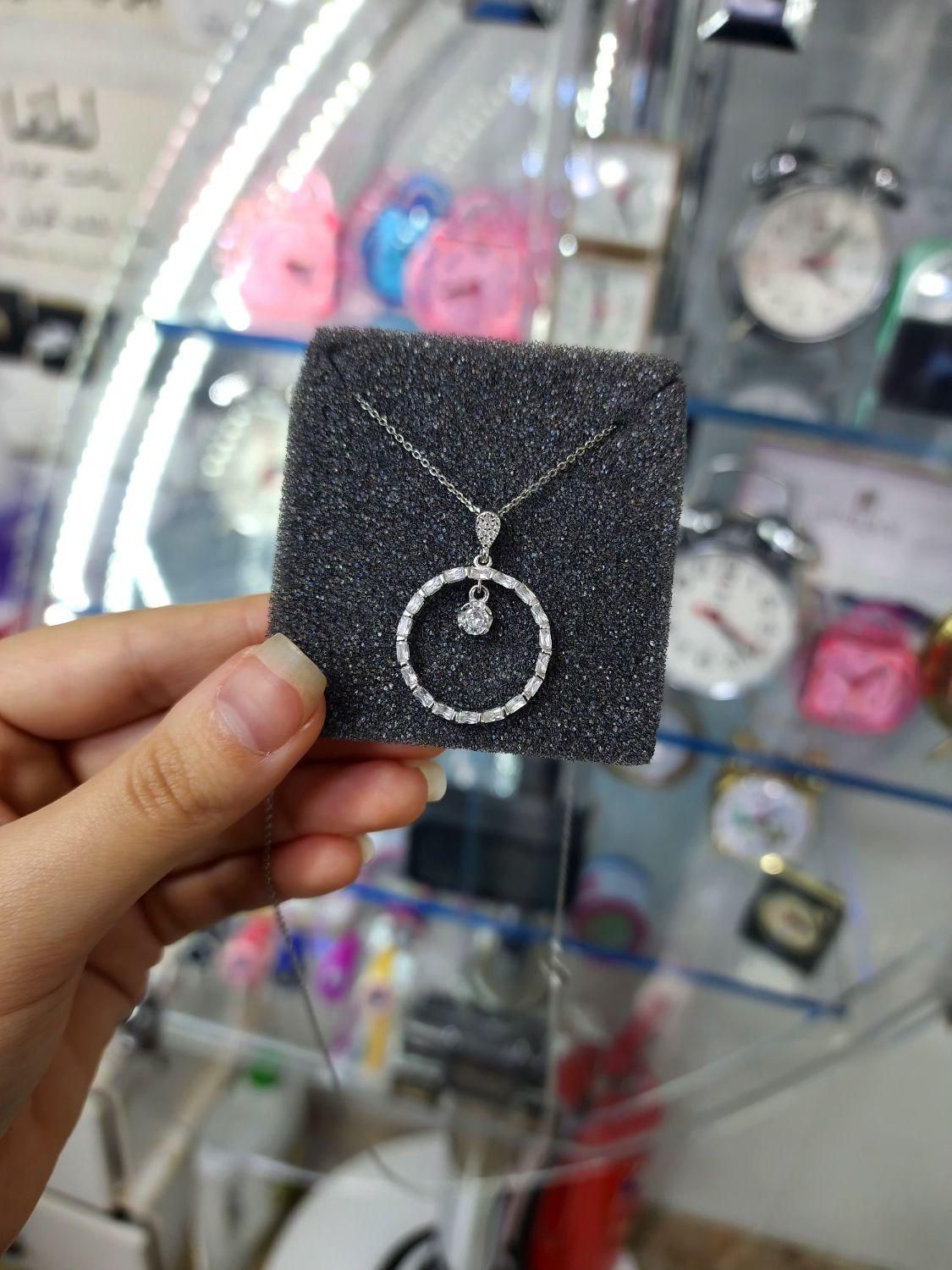 پلاک زنجیر حلقه ای نقره اصلی|بدلیجات|کرمانشاه, |دیوار