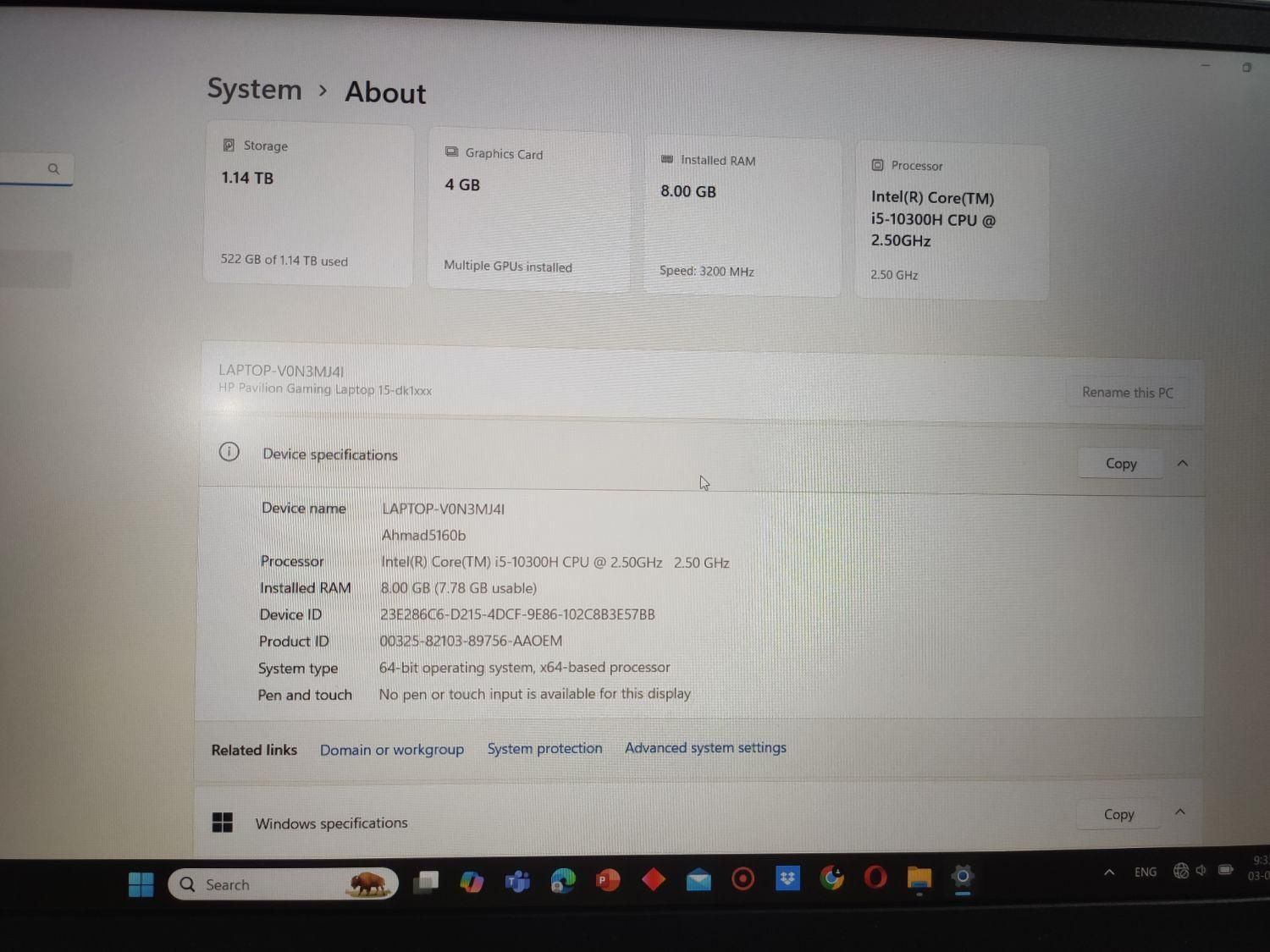 لپ تاپ HP مدل PAVILIN GAMAING|رایانه همراه|دهدشت, |دیوار
