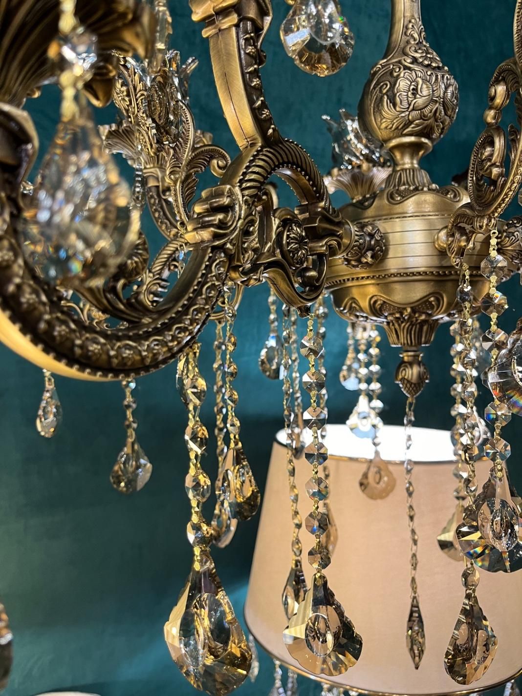 لوستر ۱۰ شعله گلناز|لوستر و چراغ آویز|ارومیه, |دیوار