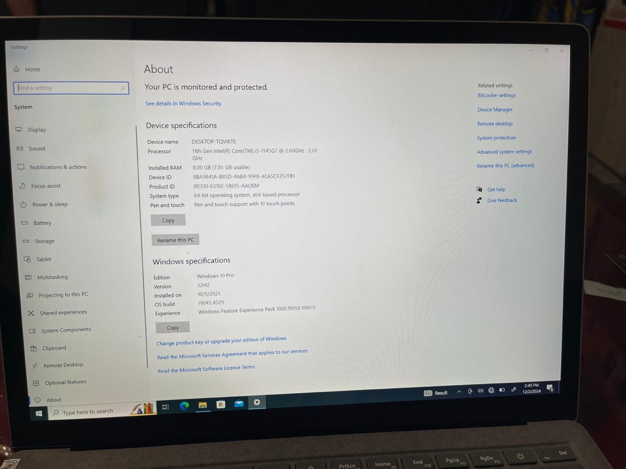 سرفیس لپ تاپ ۴ surface i5/8/256|رایانه همراه|تهران, ستارخان|دیوار