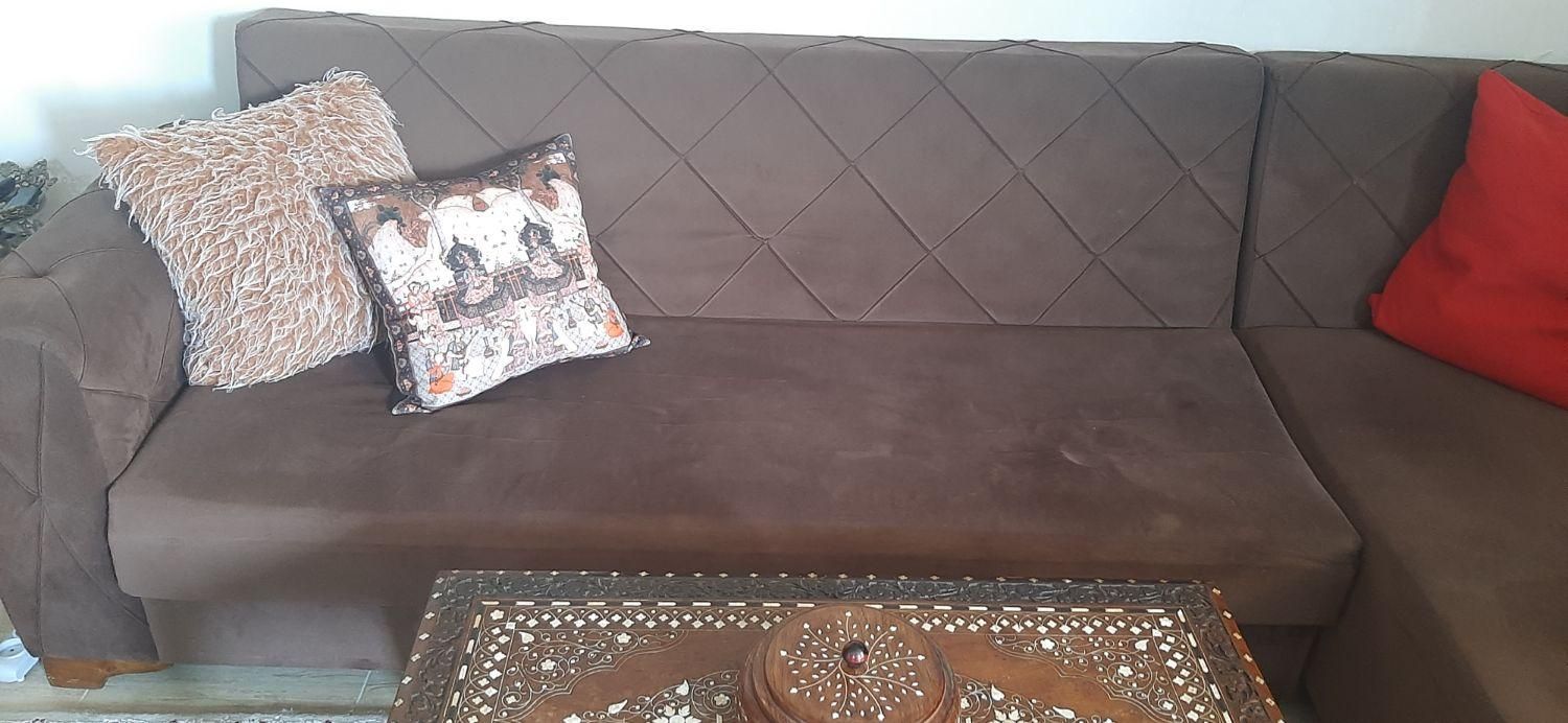 فروش مبل ال ۶ نفره تمیز|مبلمان خانگی و میز عسلی|بندر انزلی, آخرخط|دیوار