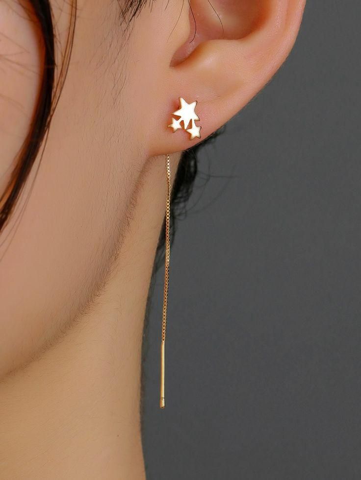 گوشواره مینیمال طلا بخیه ای و میخی|جواهرات|تهران, بازار|دیوار