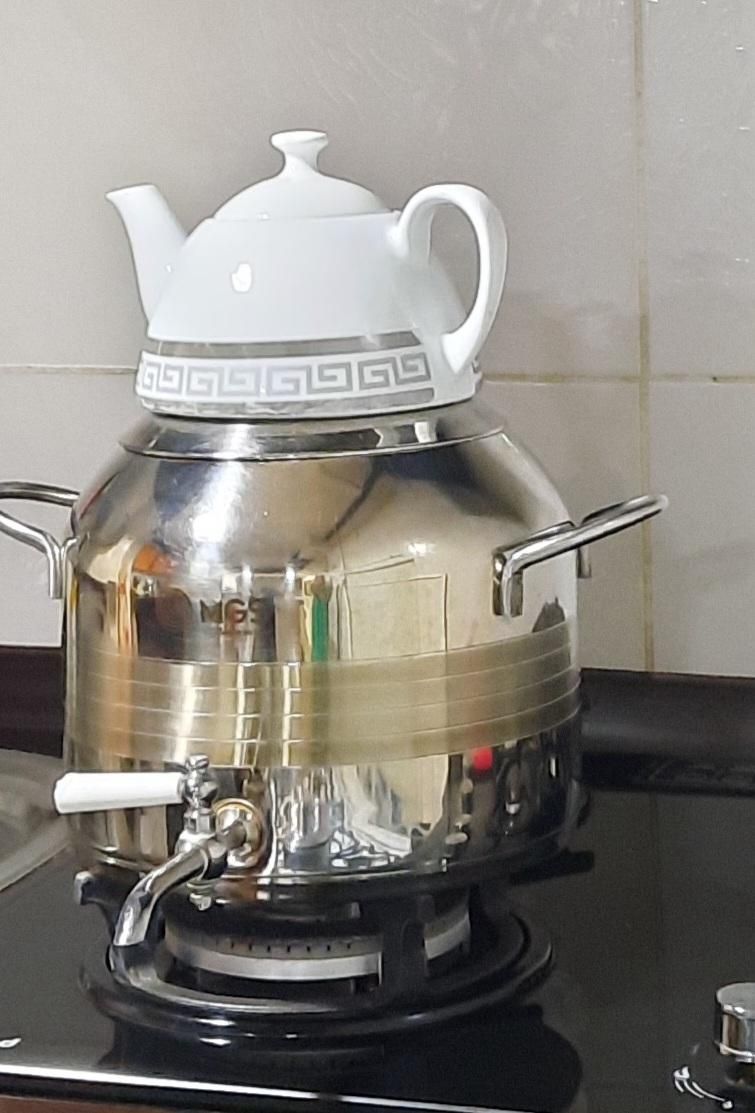 ست کتری و قوری استیل با کف چدن با تخفیف|قوری، کتری، قهوه‌ساز دستی|شهرکرد, |دیوار