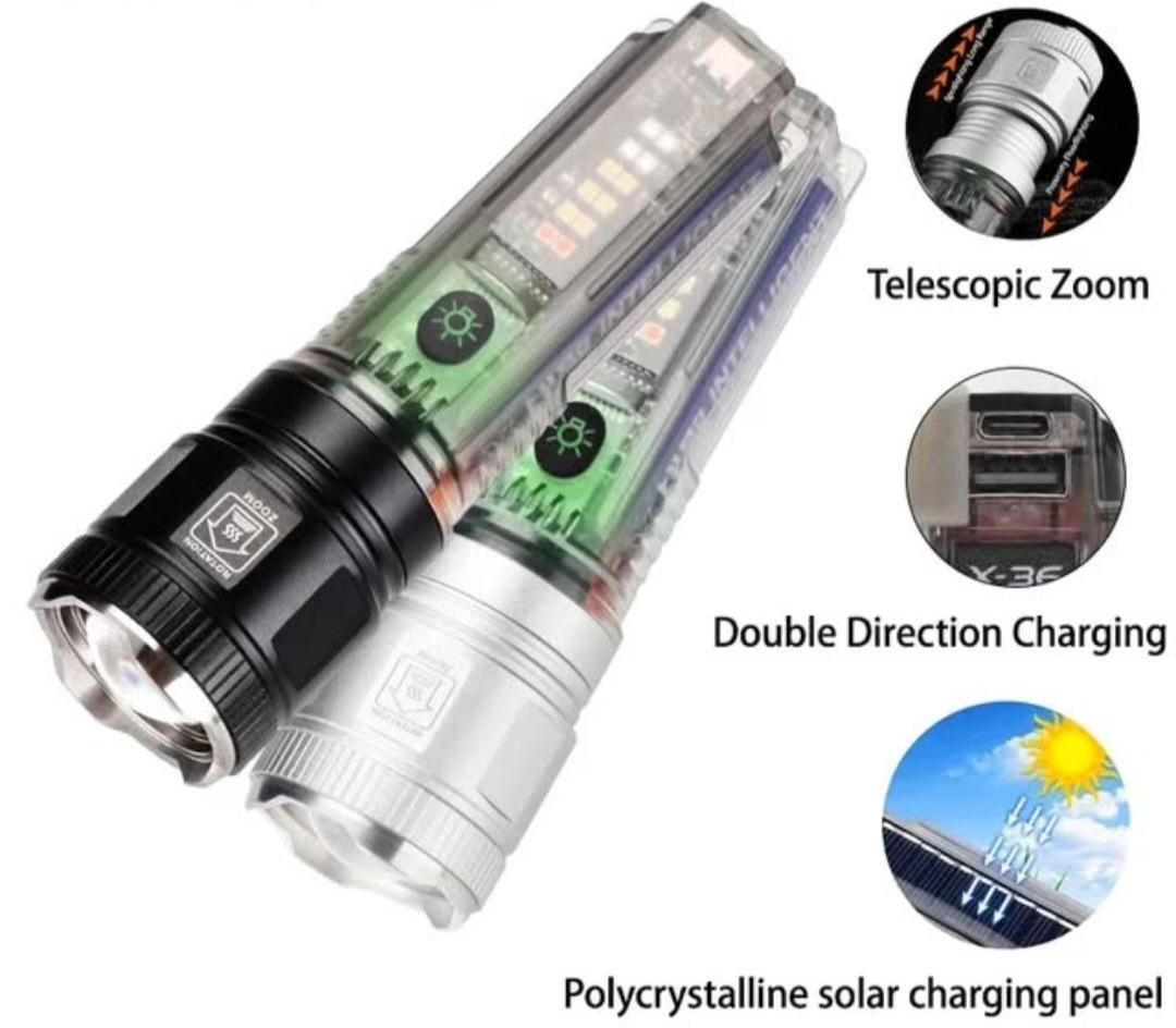 چراغ قوه پلیسی شارژی خورشیدی مدلx36 solar|لامپ و چراغ|شیراز, تحویلی|دیوار