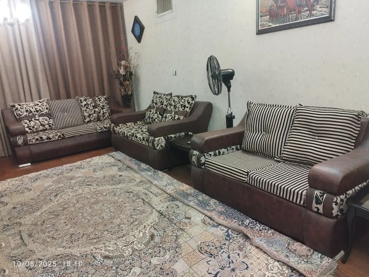 سرویس ۱۰ نفره مبلمان چرمی و نهار خوری سلطنتی|مبلمان خانگی و میز عسلی|فولادشهر, A2|دیوار