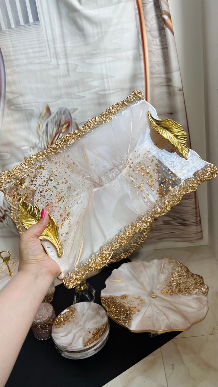 سرویس پذیرایی رزینی ۶ نفره|ظروف سرو و پذیرایی|گرگان, |دیوار