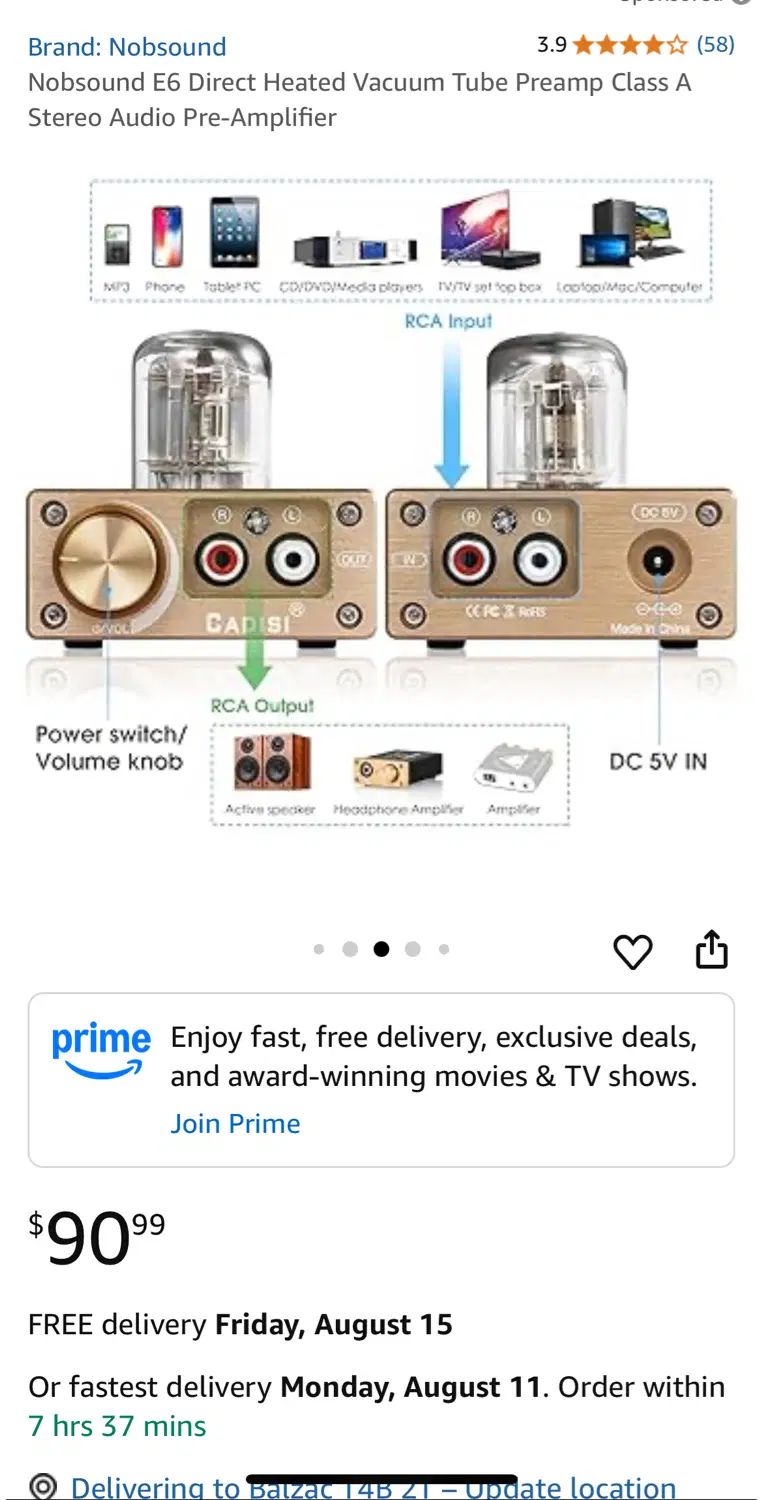 Tube Preamp Class A Stereo Audio Pre-Amplifier|سیستم صوتی خانگی|تهران, آبشار تهران (دریاچه)|دیوار