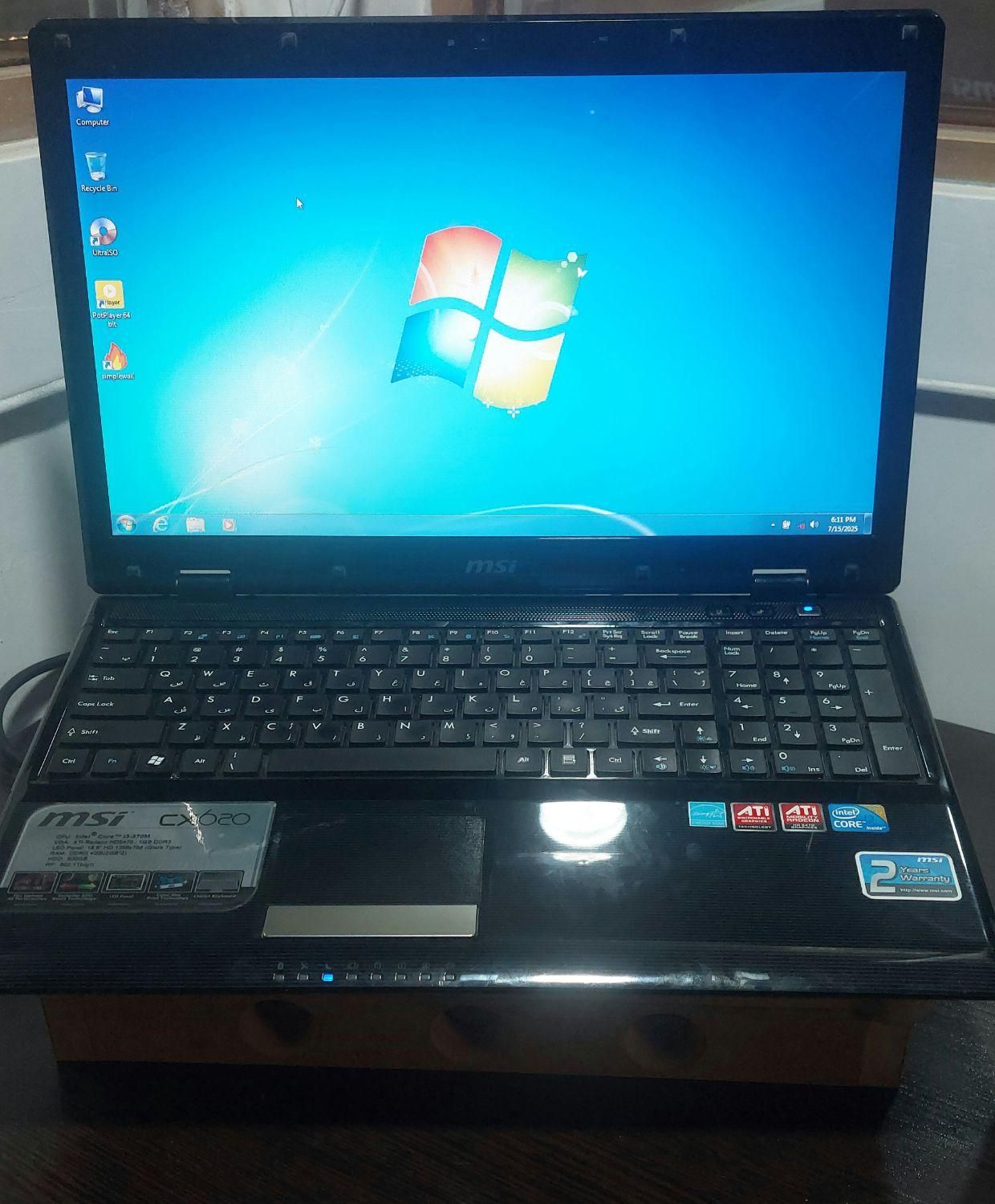 لپتاب msi cx620|رایانه همراه|تهران, نعمت‌آباد|دیوار