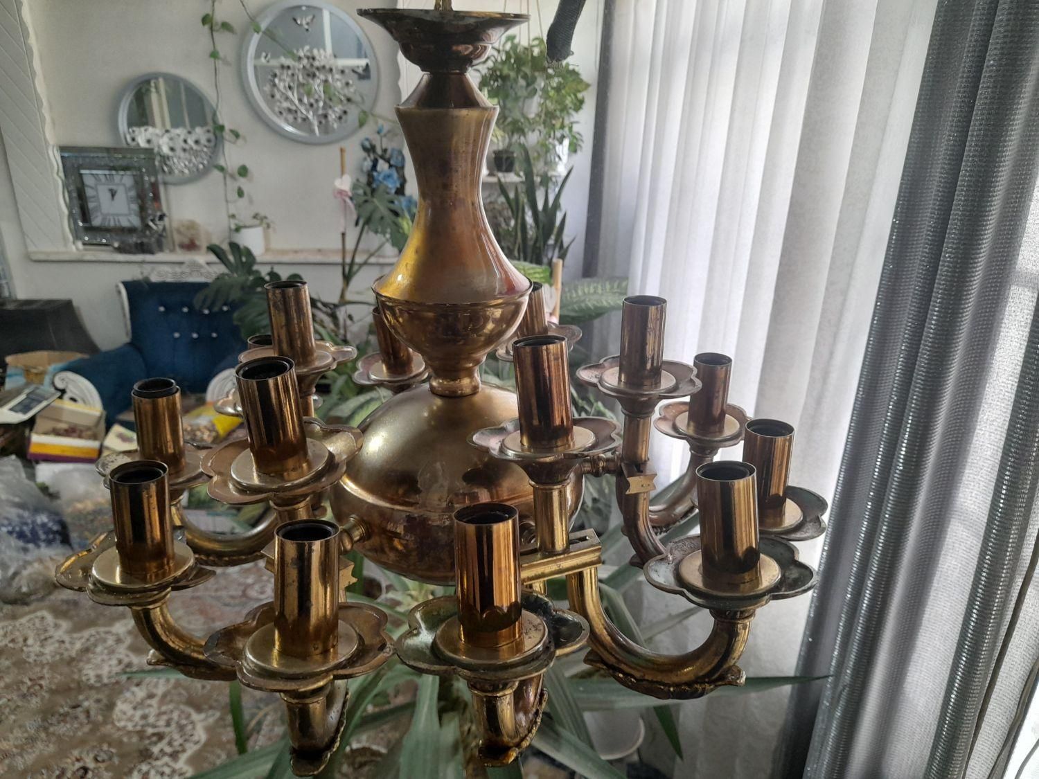 لوستر ۱۵ شاخه|لوستر و چراغ آویز|اسلام‌شهر, |دیوار