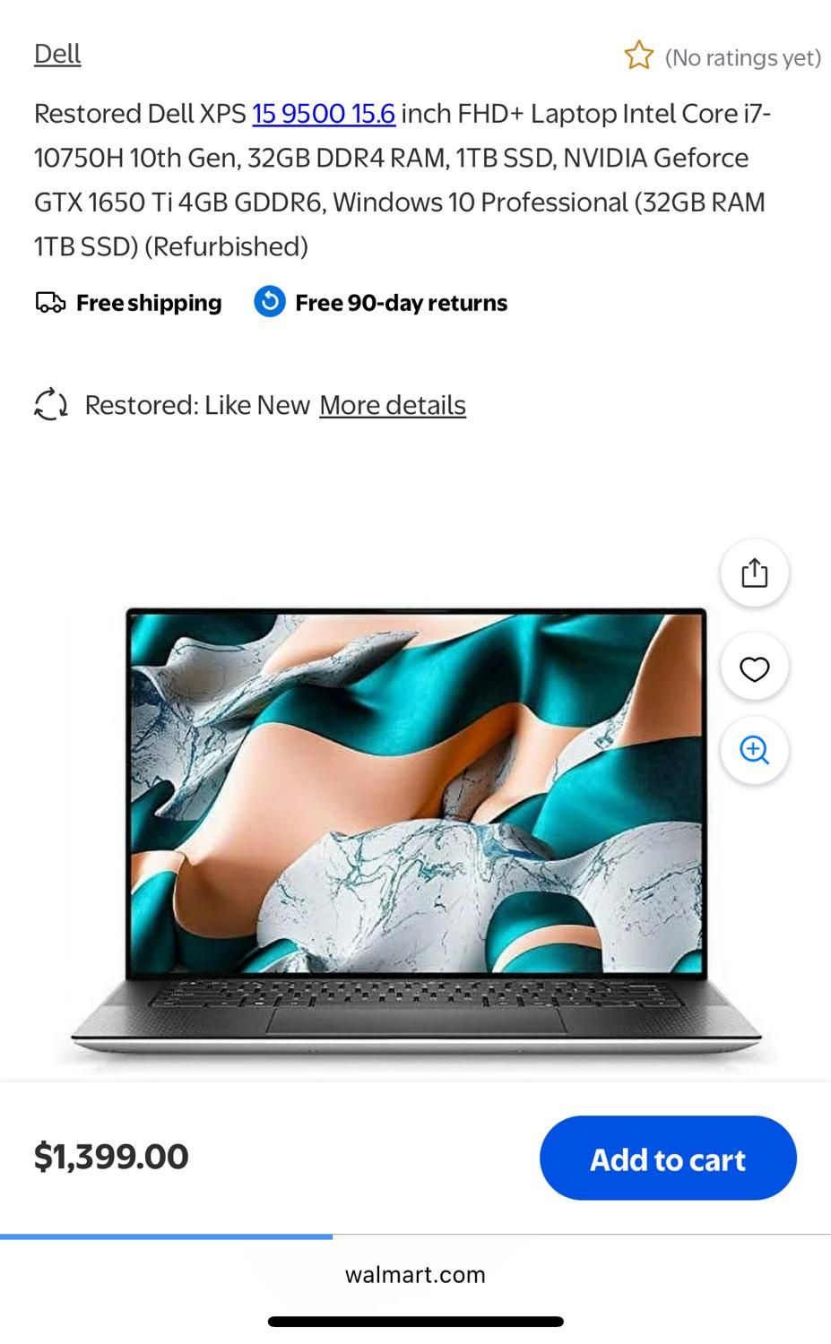Dell XPS 15 i7 10750h|رایانه همراه|مشهد, رضاشهر|دیوار