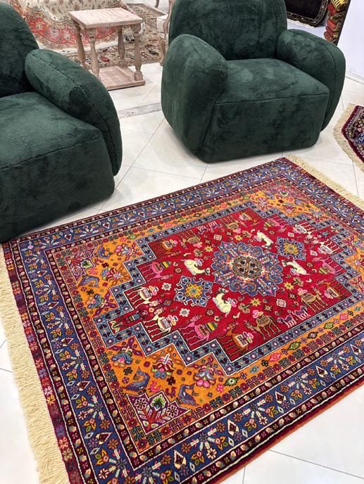 فرش دستبافت ۲متری رنگ گیاهی|فرش|مشهد, راهنمایی|دیوار