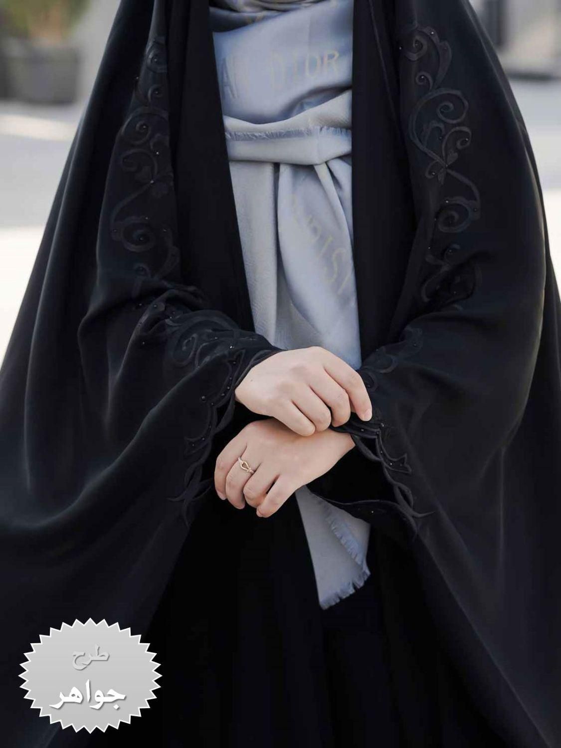 چادر مشکی عربی عبایی گلدوزی و سنگدوزی کد kai8905|لباس|کامیاران, |دیوار