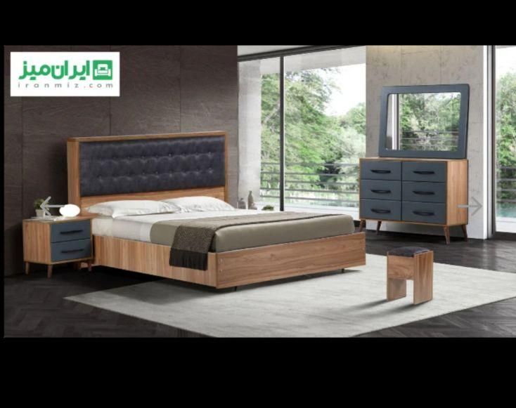 تخت خواب*میز ارایش*پاتختی*ام دی اف|تخت و سرویس خواب|رشت, پاستوریزه|دیوار