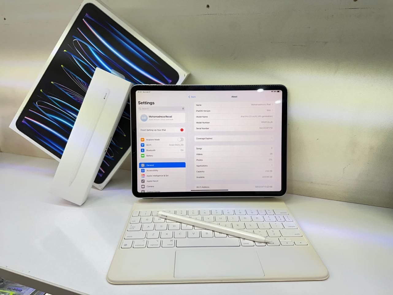 IPAD Pro 2022 m2 256 GB Magic Keyboard فوق اقتصادی|تبلت|کرج, کوی امامیه|دیوار